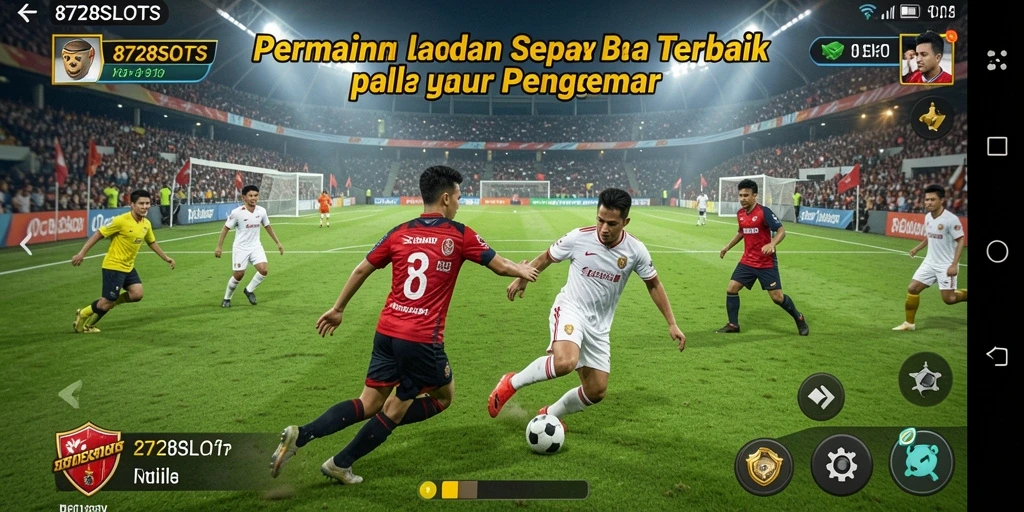 Tangkapan layar <strong>8728SLOTS</strong> menunjukkan aksi pertandingan sepak bola yang mendebarkan.