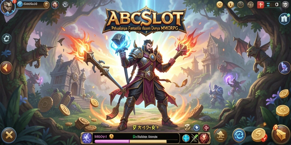 Menampilkan gameplay seru dalam dunia MMORPG ABCSLOT.