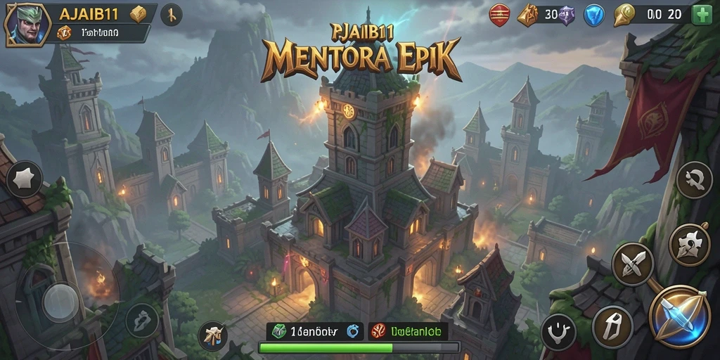 Tampilan gameplay AJAIB11 dengan strategi Tower Defense yang epic.