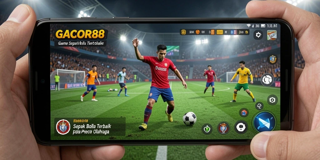 Tampilan gameplay sepak bola yang mendebarkan di GACOR88.