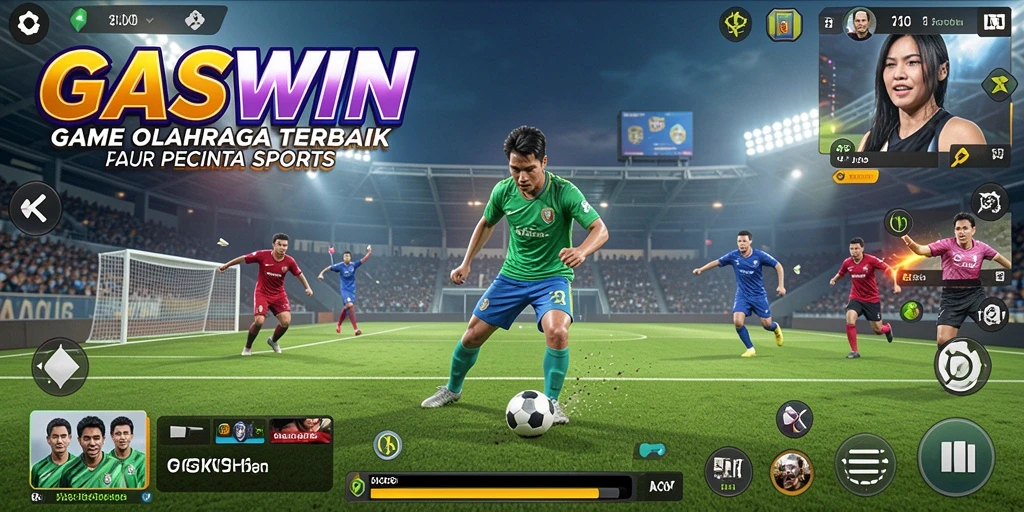Screenshot GASWIN menampilkan gameplay olahraga yang seru dan kompetitif.