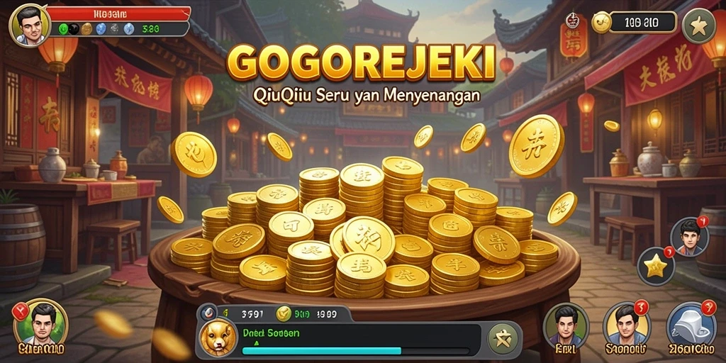 Screenshot GOGOREJEKI menampilkan aksi seru permainan QiuQiu.