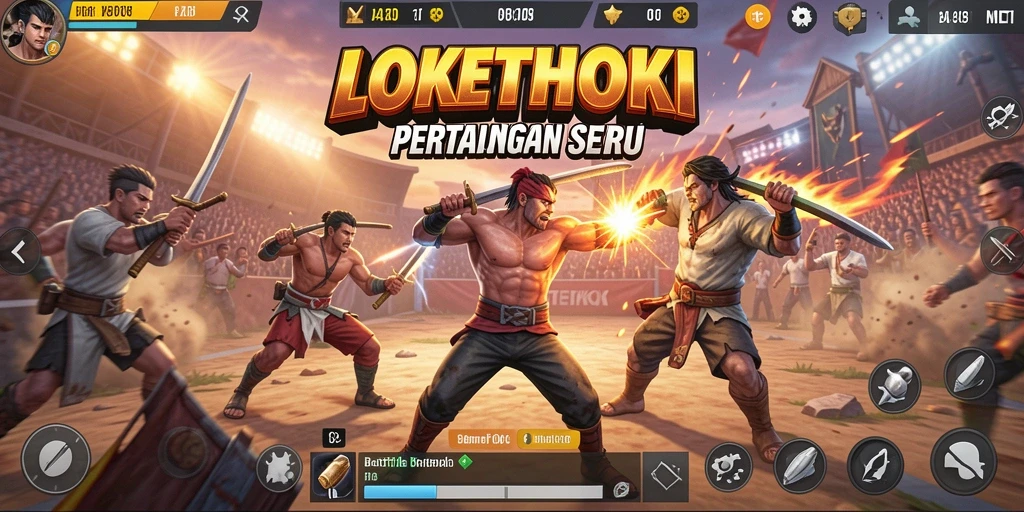 Game Battle Royale LOKETHOKI dengan pertarungan seru di medan tempur.