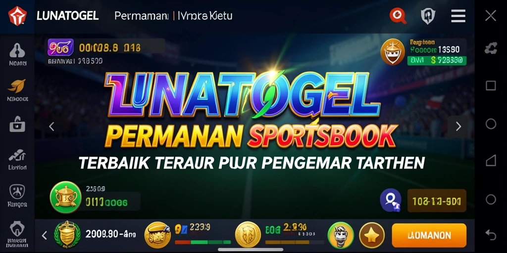 Tampilan gameplay menarik dari LUNATOGEL yang menawarkan taruhan olahraga.
