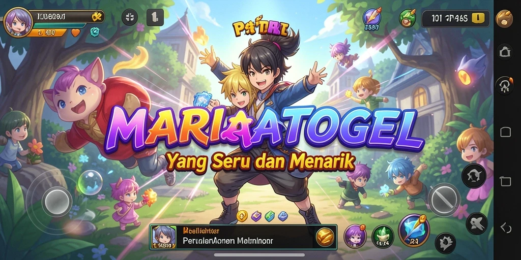 Screenshot gameplay anime dengan karakter yang dinamis dan penuh aksi.