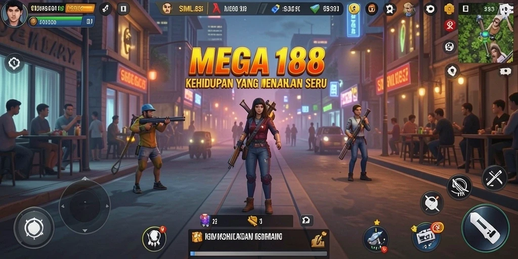 Tampilan gameplay yang realistis dan mendalam dalam MEGA188.