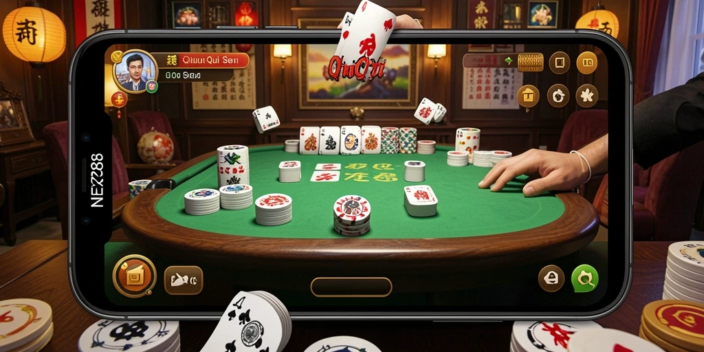 Tampilan gameplay QiuQiu NEX288 yang seru dan menantang.