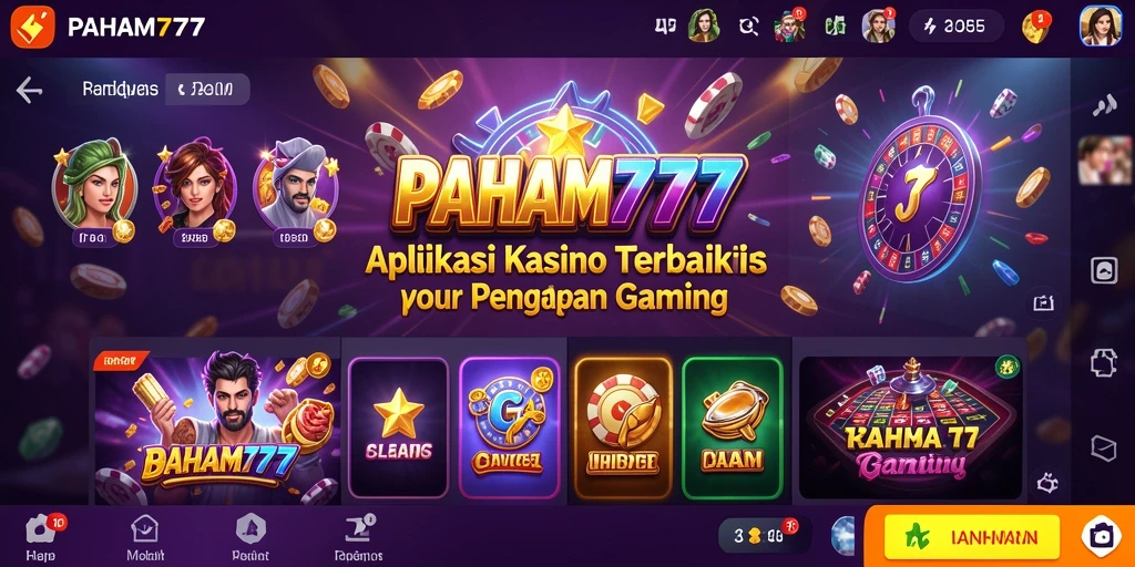 Tampilan gameplay menarik dari PAHAM777 yang menggambarkan suasana kasino.
