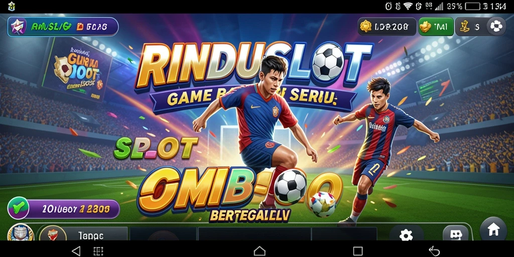 Tampilan gameplay RINDUSLOT yang menarik dan penuh aksi Football.