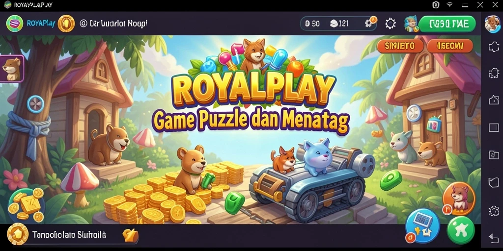 Tampilan gameplay puzzle menarik di ROYALPLAY.