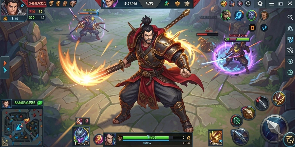Gameplay dinamis dan seru di SAMURAI555.
