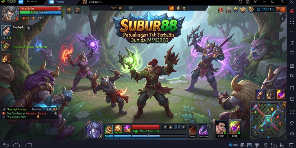 Screenshot SUBUR88 menampilkan petualangan seru dalam permainan MMORPG.