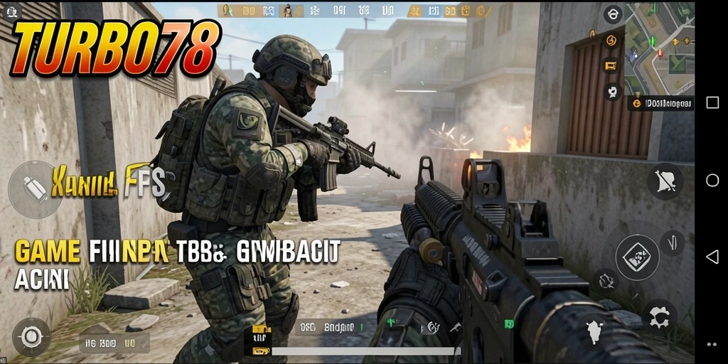 Screenshot gameplay TURBO78 yang menampilkan aksi menembak seru.