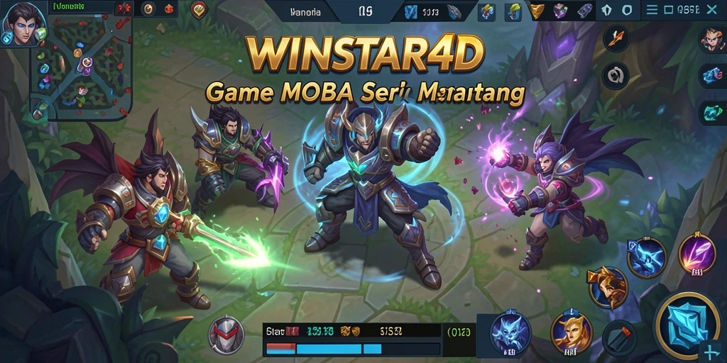 Gameplay menarik dari WINSTAR4D dengan pertarungan MOBA yang intens.