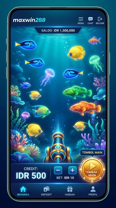 Screenshot aplikasi maxwin288 dengan antarmuka pengguna yang sederhana.
